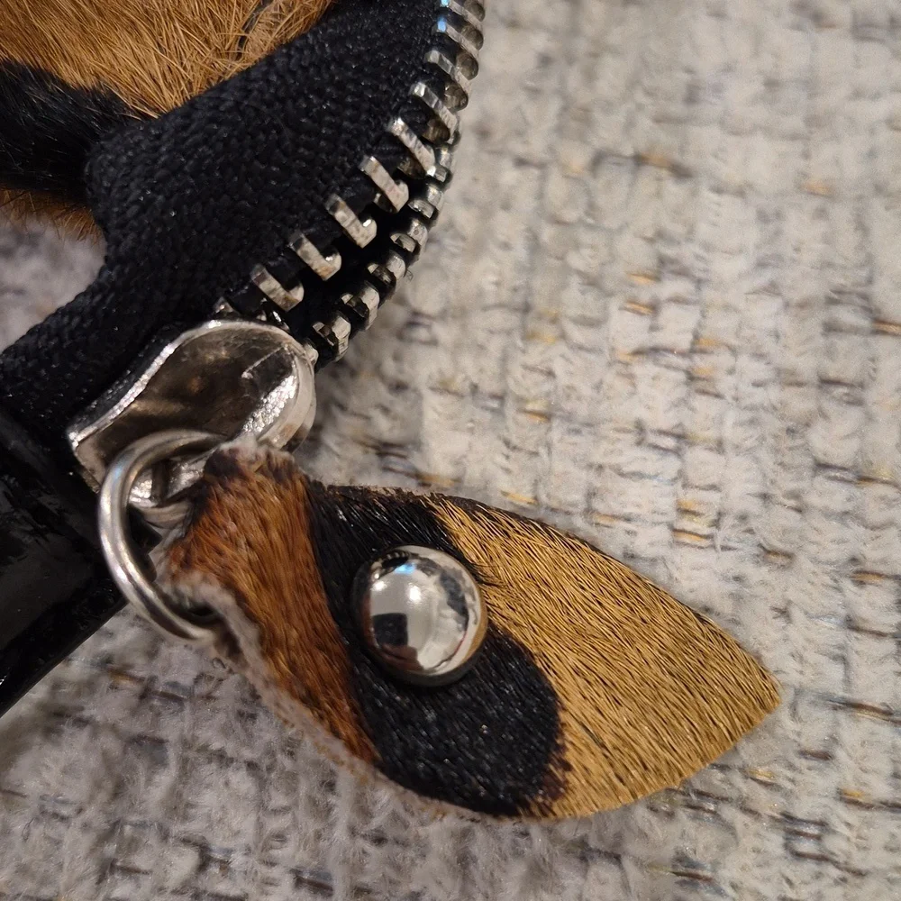 Leopard Wrislet Ponyhair Bag Clutch